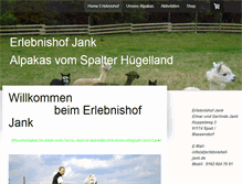 Tablet Screenshot of erlebnishof-jank.de